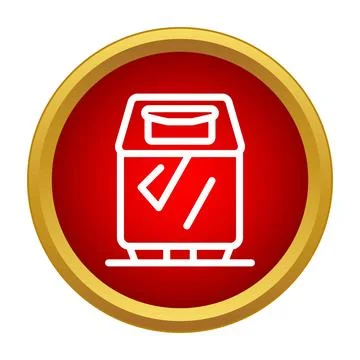 Ballot box icon showing voting and democracy concept Stock Illustration
