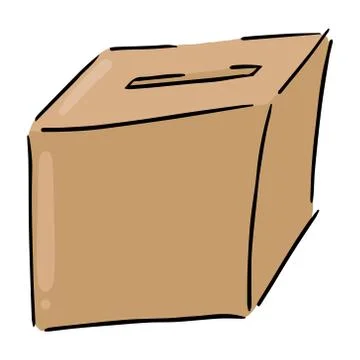 Ballot box icon. Vector illustration of a ballot box with a vote inscription. Stock Illustration