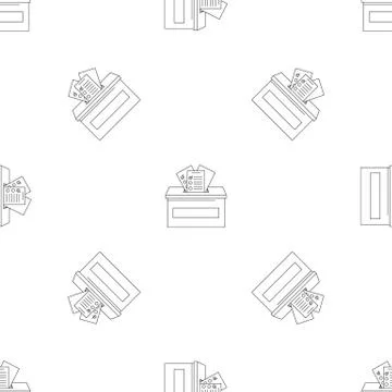 Ballot box pattern seamless vector 库存插图