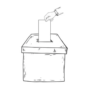Ballot box. Vector illustration box for vote. Ballot box for voting in electi Stock Illustration