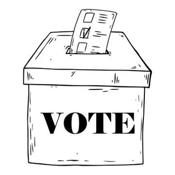 Ballot box. Vector illustration box for vote. Ballot box for voting in electi Stock Illustration