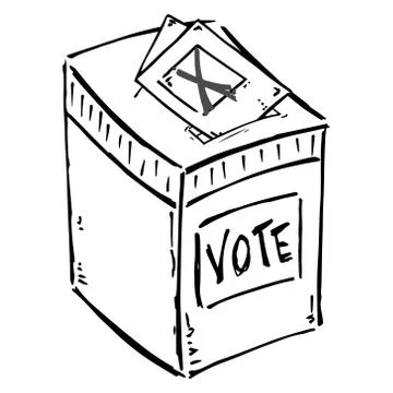 Ballot box. Vector illustration box for vote. Ballot box for voting in electi Stock Illustration