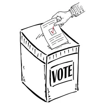 Ballot box. Vector illustration box for vote. Ballot box for voting in electi Stock Illustration