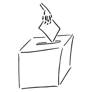 Ballot box. Vector illustration box for vote. Ballot box for voting in electi Stock Illustration