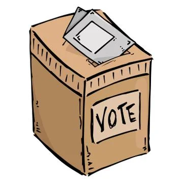 Ballot box. Vector illustration box for vote. Ballot box for voting in electi Stock Illustration