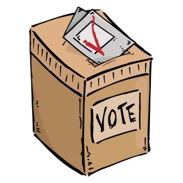 Ballot box. Vector illustration box for vote. Ballot box for voting in electi Stock Illustration