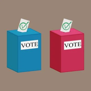 Ballot box. Vector illustration box for vote. Ballot box for voting in electi Stock Illustration