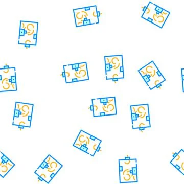 Ballot box vector seamless pattern sign Stock Illustration