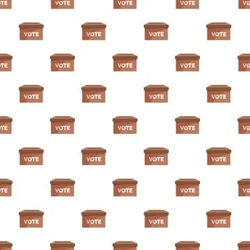 Ballot boxes creating seamless repeating vote pattern Stock Illustration