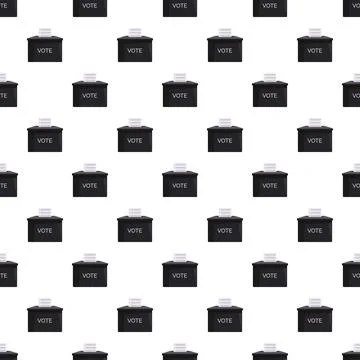 Ballot boxes seamless pattern representing democratic voting process Stock Illustration