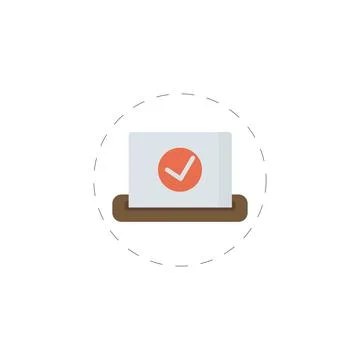 Ballot colorful flat vector icon Stock Illustration