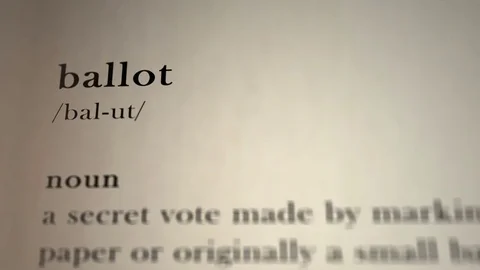 Ballot Definition Stock Footage