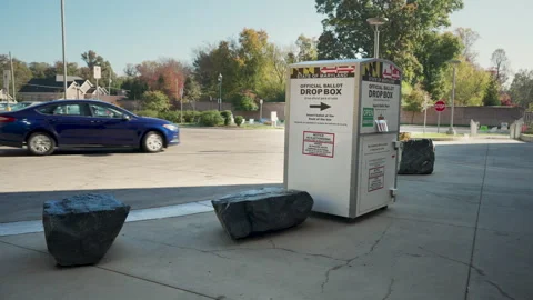 Ballot Drop Box Mail In Voting 2024 Presidential Elections Maryland Wide Vídeos de archivo 290270948