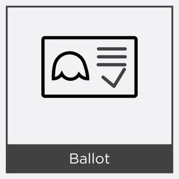Ballot icon isolated on white background Free Stock Illustration