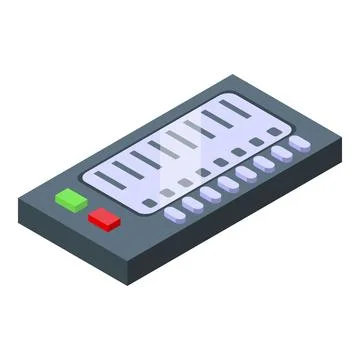Ballot online icon isometric vector. Vote digital Stock Illustration