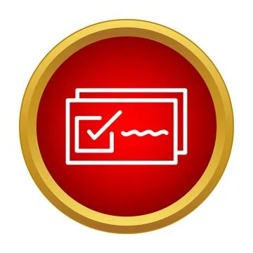 Ballot paper with marked box for voting decision Stock Illustration