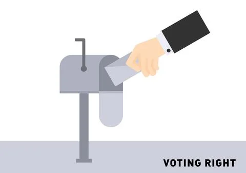 Ballot send to voting by post or mail for election period vector ep10 Stock Illustration