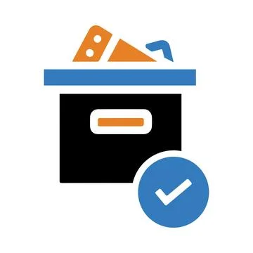 Ballot, voting box, box, coupon box icon Stock Illustration