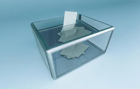 Ballot Voting Box on White Background Stockillustratie