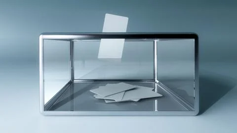 Ballot Voting Box on White Background Stock Illustration