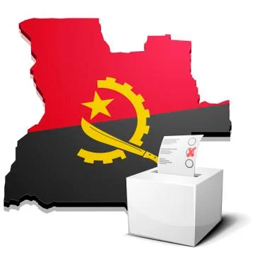 Ballotbox Angola Stock Illustration