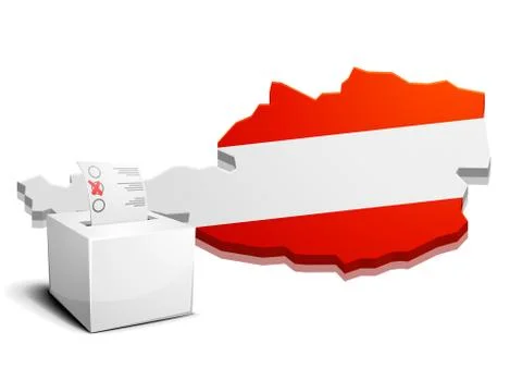 Ballotbox austria Stock Illustration