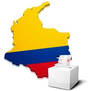 Ballotbox colombia Stock Illustration