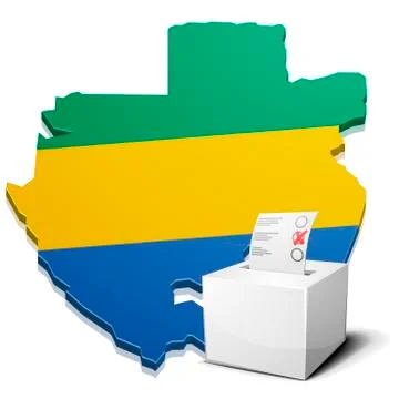 Ballotbox Gabon Stock Illustration