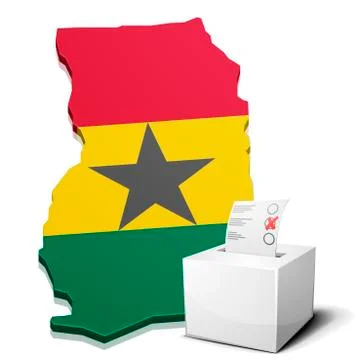 Ballotbox Ghana Stock Illustration