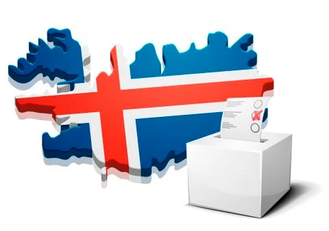 Ballotbox iceland Stock-Illustration