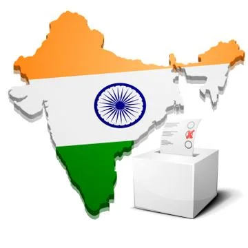 Ballotbox india Stock Illustration