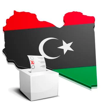 Ballotbox Libya Stock Illustration