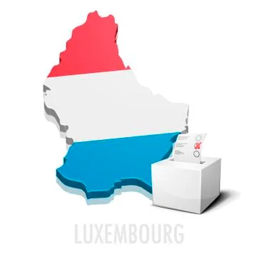 Ballotbox Luxembourg Stock Illustration