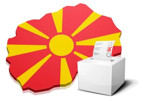 Ballotbox macedonia Illustrazione stock