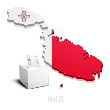 Ballotbox Malta Stock Illustration