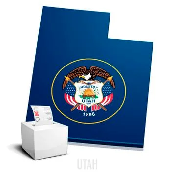 Ballotbox Map Utah Illustrazione stock