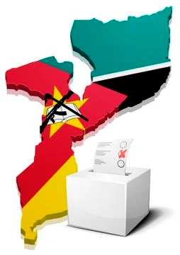 Ballotbox Mozambique Stock Illustration