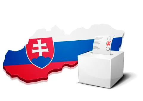 Ballotbox slovakia Stock Illustration
