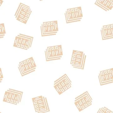 Ballots paper lists glyph vector seamless pattern Illustrazione stock