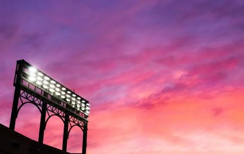 Ballpark Sunsets Stock Photos
