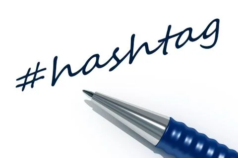 Ballpen hashtag Stock Illustration