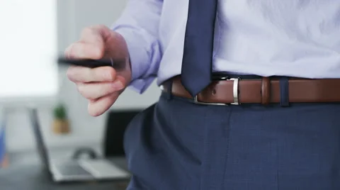 A ballpen visible while a businessman plays with it. Stock Footage 68402542