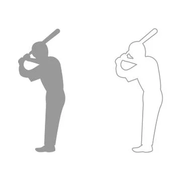 Ballplayer  set  icon . Stock Illustration