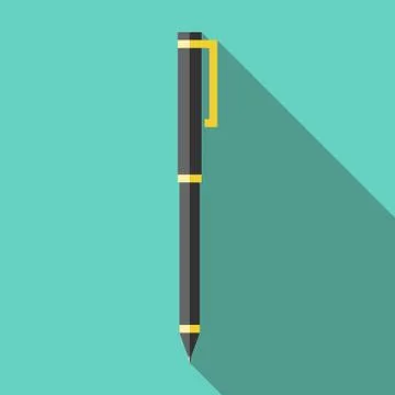 Ballpoint pen, flat style Stock Illustration