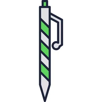Ballpoint pen vector icon isolated on white Stock Illustration