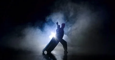 The ballroom couple performs at the ball Video stock 154266107