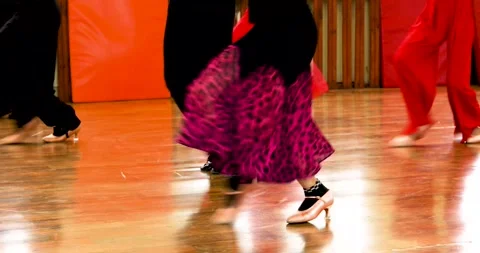 Ballroom dance training program standard. Physical development Stock Footage 310036612