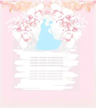 Ballroom dancers - invitation Stock-Illustration
