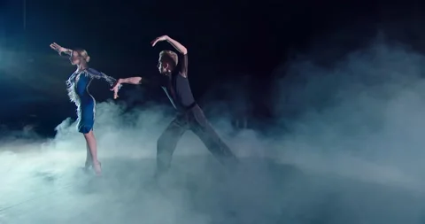 Ballroom dancers perform on stage Stock-Footage 154118524