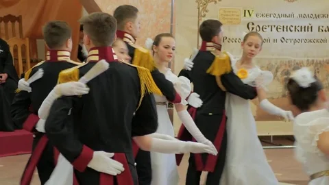 Ballroom dancing. Shooting at eye level. Stock Footage 72945046